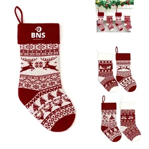 5.9 x 18 inches Knit Christmas Stockings Decorations