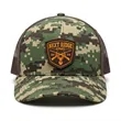 Richardson 6-Panel Snapback Trucker Hat w/Leather Patches | https://www.bestnamebadges.com