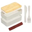 Hearty Wheat Straw Lunch Box Set | https://www.bestnamebadges.com