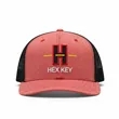 Embroidered Richardson Low Pro Heather Trucker Hat | https://www.bestnamebadges.com
