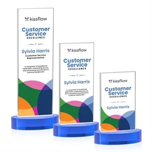 Heathrow VividPrint™ Award on Alberton Base - Sky Blue | https://www.bestnamebadges.com