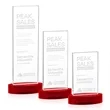 Heathrow Award on Alberton Base - Red | https://www.bestnamebadges.com