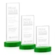 Heathrow Award on Alberton Base - Green | https://www.bestnamebadges.com