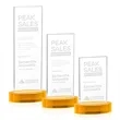 Heathrow Award on Alberton Base - Amber | https://www.bestnamebadges.com