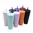 26oz Colorful Plastic Tumbler Straw For Cold Beverages Cup | https://www.bestnamebadges.com