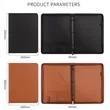 PU Leather Padfolio with Zipper | https://www.bestnamebadges.com
