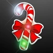 LED Candy Cane Christmas Pin | https://www.bestnamebadges.com