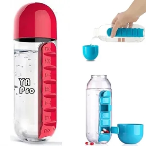 2 in 1 Water Bottle pill Box Organizer