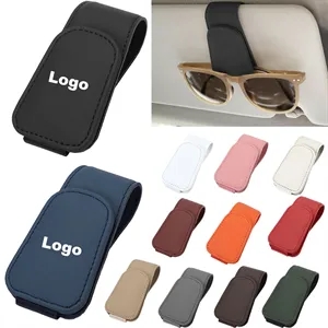Pu Magnetic Sunglasses Holder for Car Visor