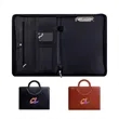PU Leather Zippered Padfolio | https://www.bestnamebadges.com