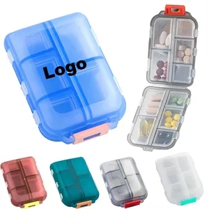 10 Compartments Travel Pill Organizer Box Medicine Case