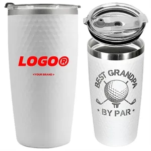 20oz Golf Ball Insulated stainless steel Tumbler dimples