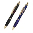 Executive Curved Gold Trim Metal Pen | https://www.bestnamebadges.com