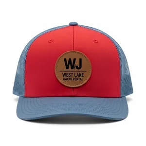 Yupoong Classic Trucker Hat w/ Leather Patch or Embroidery