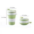 11.8oz Portable Travel Mugs Collapsible Silicone Cups | https://www.bestnamebadges.com