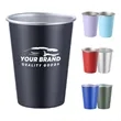 10oz Stainless Steel Cups Stackable Lightweight Metal Mugs | https://www.bestnamebadges.com