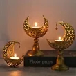 Creative Moon Shaped Candle Holders Table Decorations | https://www.bestnamebadges.com