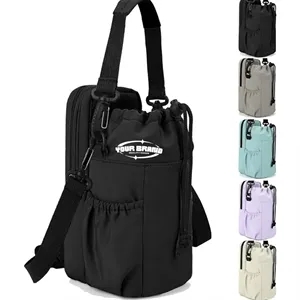 40oz Thermal Water Bottle Carrier Bag With Phone Pocket