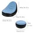 Inflatable Sofa Chair With Foot Stool Flocking Lazy Couch | https://www.bestnamebadges.com
