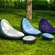 Inflatable Sofa Chair With Foot Stool Flocking Lazy Couch | https://www.bestnamebadges.com