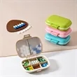 8 Compartments Wheat Straw Portable Daily Pill Organizer | https://www.bestnamebadges.com