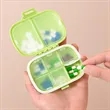 8 Compartments Wheat Straw Portable Daily Pill Organizer | https://www.bestnamebadges.com