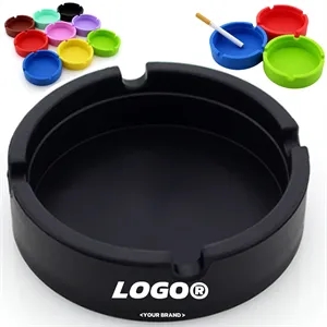 Creative Soft Silicone Round Ashtray Heat Resistant Colorful