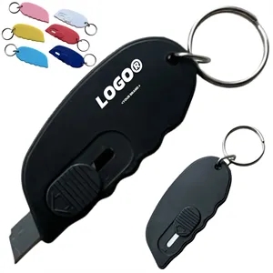 Mini Retractable Keychain Cutter Box Opener Utility Knife
