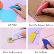 Mini Retractable Keychain Cutter Box Opener Utility Knife | https://www.bestnamebadges.com