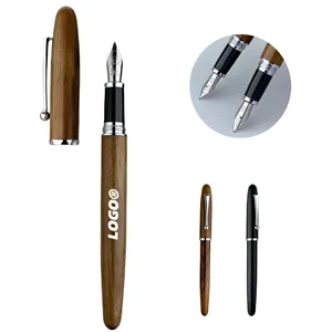 Custom Wooden Fountain Pen Metal Clip  Writing Gift Item
