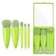 5PCS Travel Size Makeup Brushes Set And Mirror | https://www.bestnamebadges.com