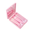 5PCS Travel Size Makeup Brushes Set And Mirror | https://www.bestnamebadges.com