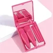 5PCS Travel Size Makeup Brushes Set And Mirror | https://www.bestnamebadges.com
