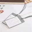 Writable Luggage Tag With String PU Paper ID Label  Travel | https://www.bestnamebadges.com
