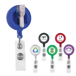 Delfino Badge Holder with Crocodile Clip | https://www.bestnamebadges.com