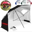 Outdoor Portable UV Protection Beach Umbrella With Window  | https://www.bestnamebadges.com