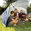Outdoor Portable UV Protection Beach Umbrella With Window  | https://www.bestnamebadges.com