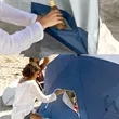 Outdoor Portable UV Protection Beach Umbrella With Window  | https://www.bestnamebadges.com