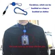 Retractable Metal Pen With Keychain And Carabiner Clip | https://www.bestnamebadges.com