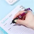 Retractable Metal Pen With Keychain And Carabiner Clip | https://www.bestnamebadges.com