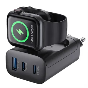 Foldable Built-in Watch Wall Charger Block | https://www.bestnamebadges.com