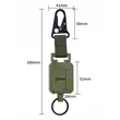 Retractable Fishing Buckle Carabiner with Strength Ribbon | https://www.bestnamebadges.com