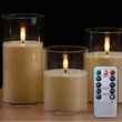 Set Of 3 LED Pillar Candles with Remote Control | https://www.bestnamebadges.com