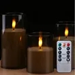 Set Of 3 LED Pillar Candles with Remote Control | https://www.bestnamebadges.com