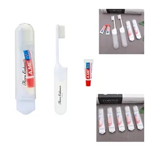 Travel Toothbrushes Kit with Toothpaste