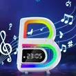 Wireless Charging Bluetooth Audio Ambient Light Alarm Clock | https://www.bestnamebadges.com