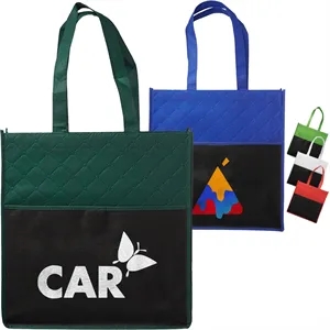 Reusable Quilted Pocket Non-Woven Tote Bag (13