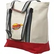 Top Zipper Closure Polyester Cotton Canvas Tote Bags | https://www.bestnamebadges.com