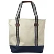 Top Zipper Closure Polyester Cotton Canvas Tote Bags | https://www.bestnamebadges.com