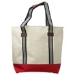 Top Zipper Closure Polyester Cotton Canvas Tote Bags | https://www.bestnamebadges.com